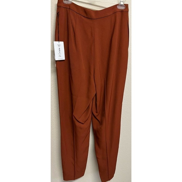 AMUR Hattie Twill High Rise Tailored Pants Size 0 Copper NEW - Picture 7 of 12